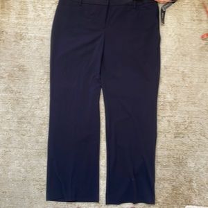 Alfani size 18 trouser pants career casual stretch Navy blue zip fly beltloops